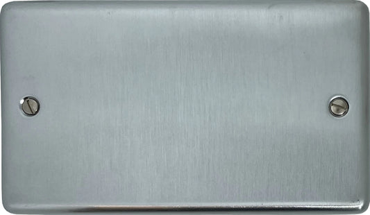 Contour Satin Chrome 2 Gang Blank