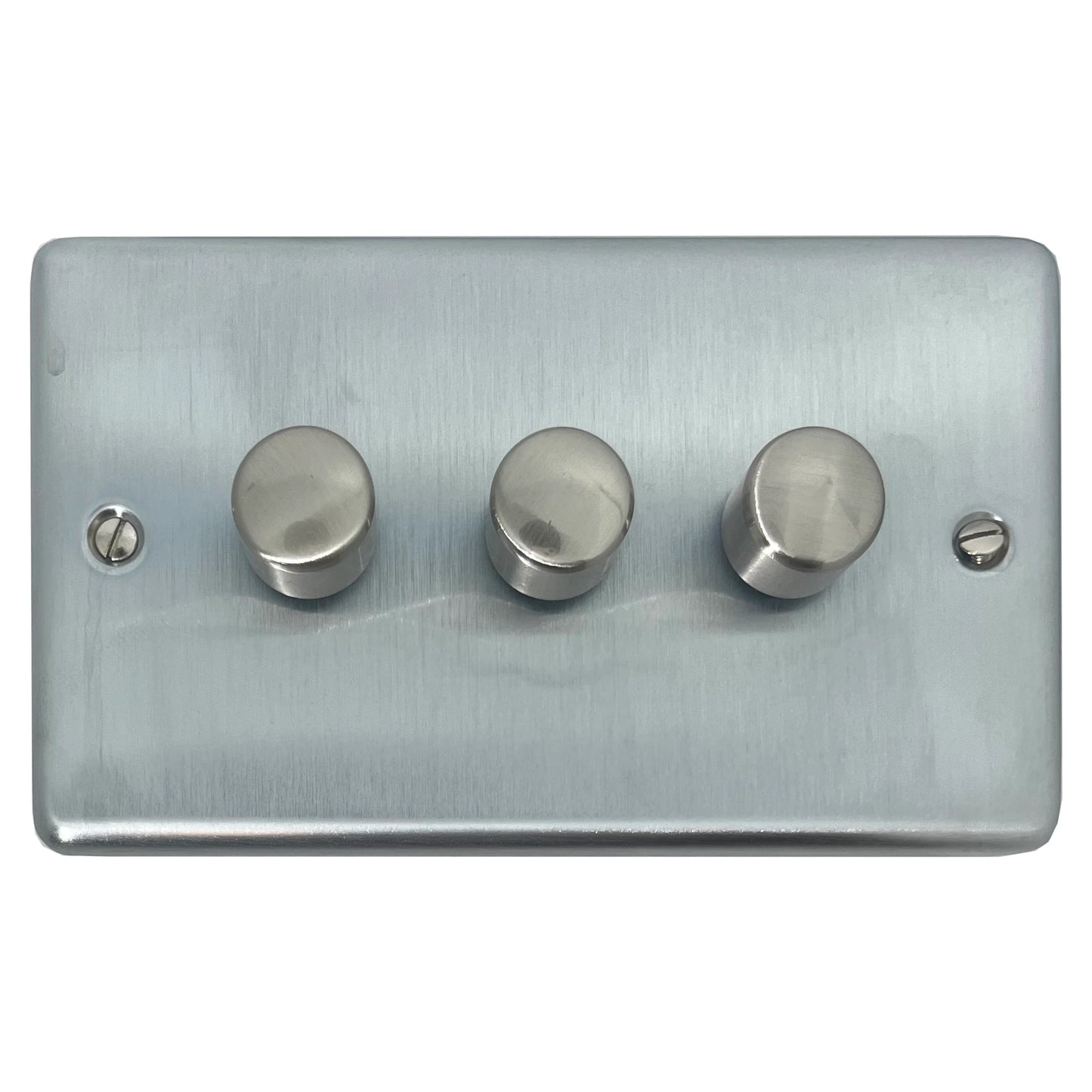Contour Satin Chrome 3 Gang LED Dimmer