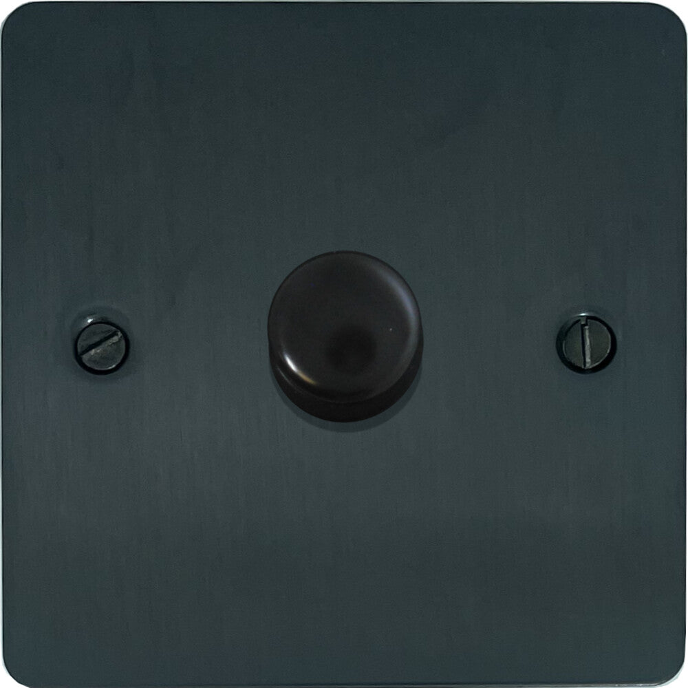 Flat Black Bronze 1 Gang LED Dimmer
