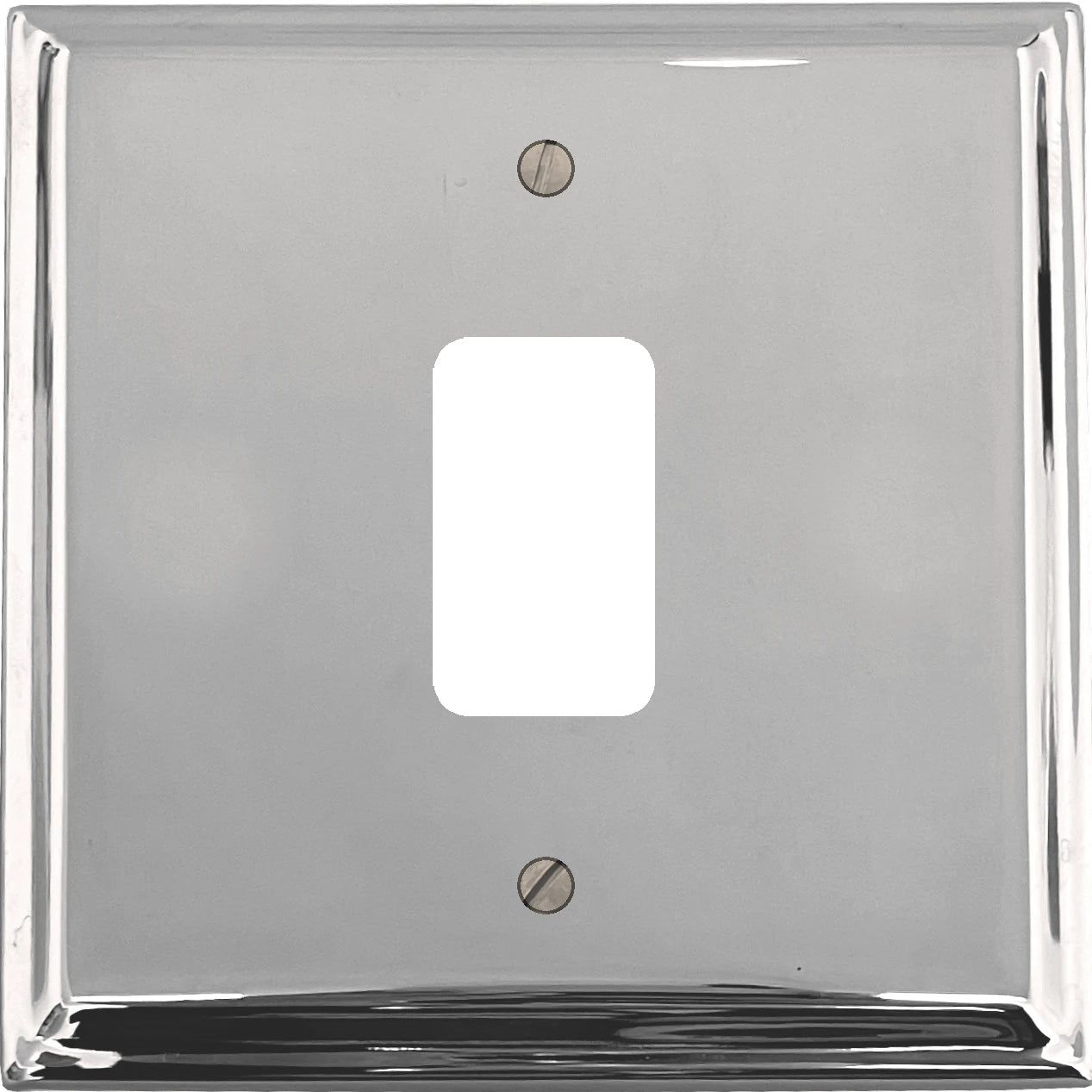 Deco Polished Chrome 1 Gang Grid Plate