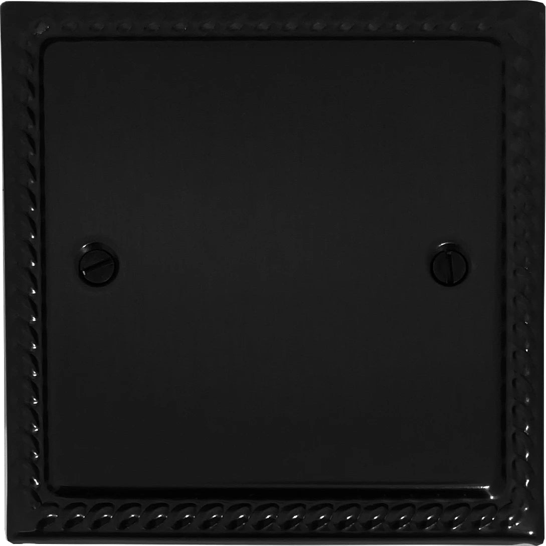 Monarch Flat Black 1 Gang Blank Plate