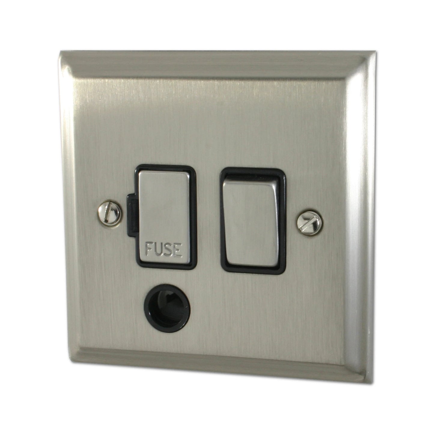 Deco Satin Nickel Switch Fused Spur & F/O