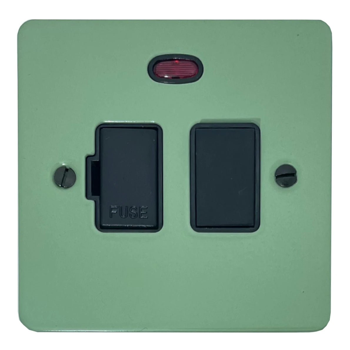 Flat Sage Green Switched Fuse Spur with Neon (Black Switch)