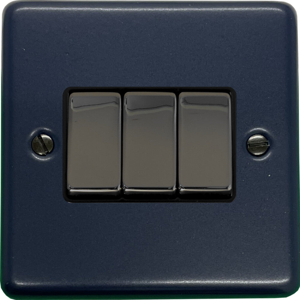 Contour Blue 3 Gang Switch