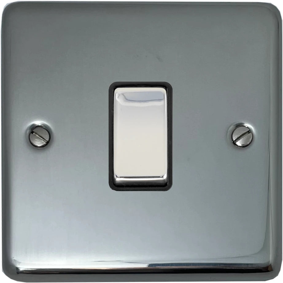 Contour Polished Steel 1 Gang 2 Way Switch