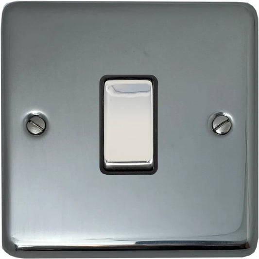 Contour Polished Steel 1 Gang 2 Way Switch