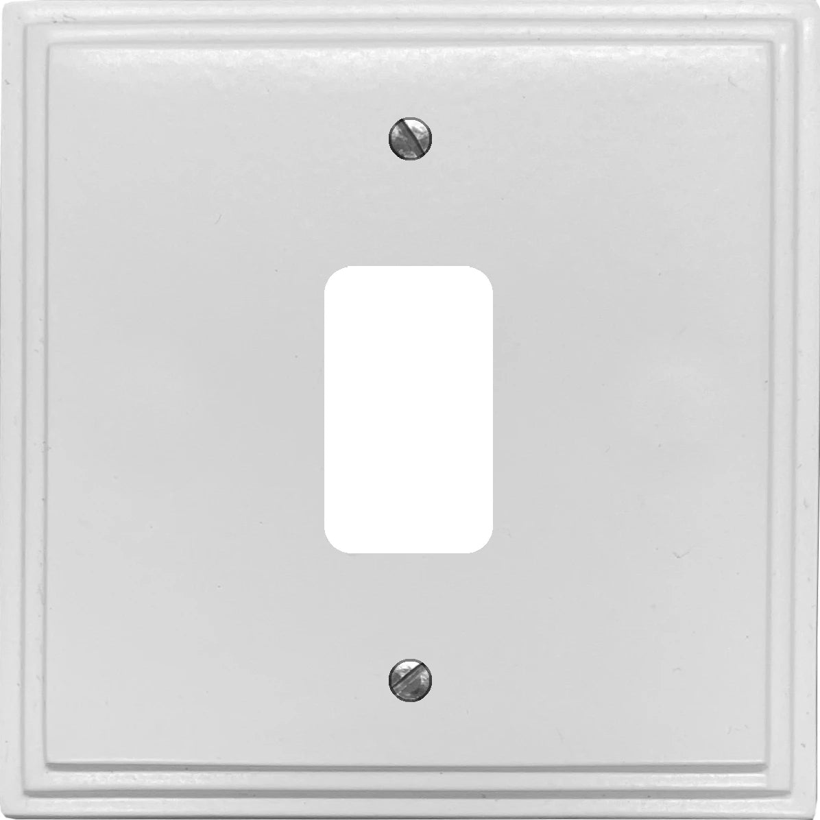 Victorian Flat White 1 Gang Grid Plate