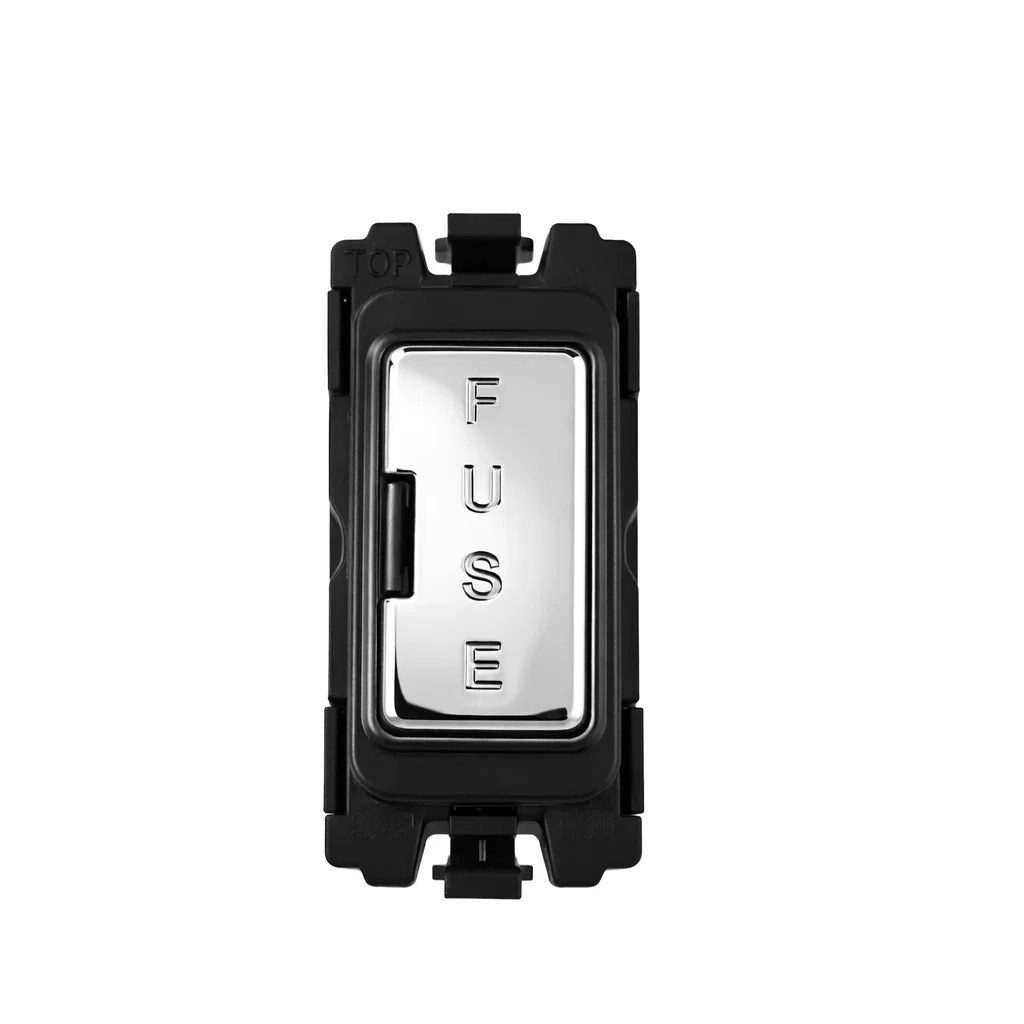 Fuse Holder - Black and Polished Chrome Switch