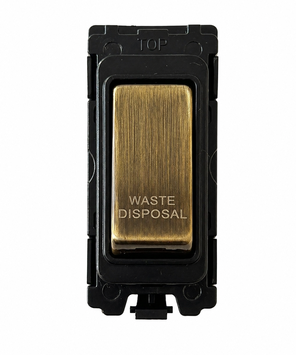 20A DP Switch - Engraved - Waste Disposal - Antique Switch