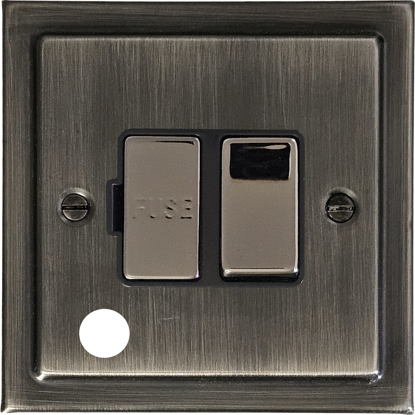 Victorian Antique Nickel Switch Fused Spur & Flex