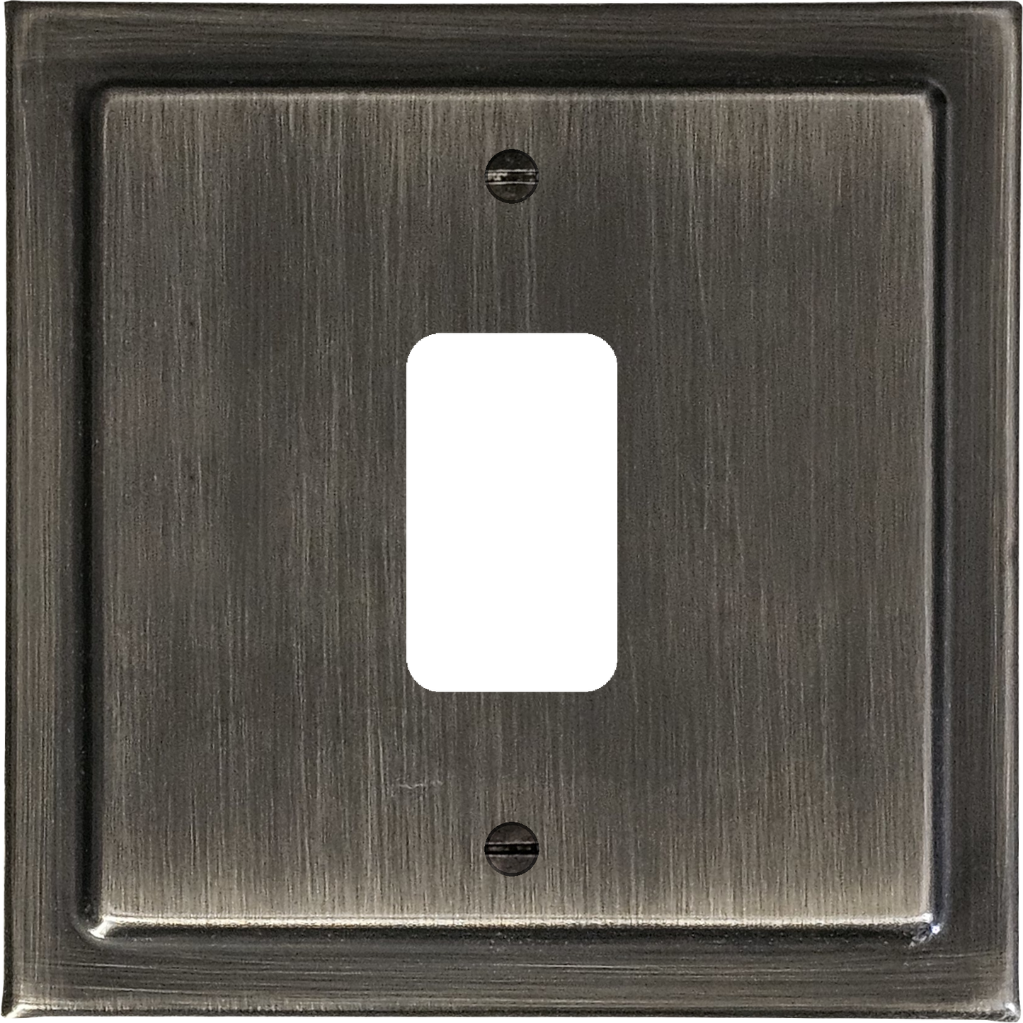 Victorian Antique Nickel 1 Gang Grid Plate