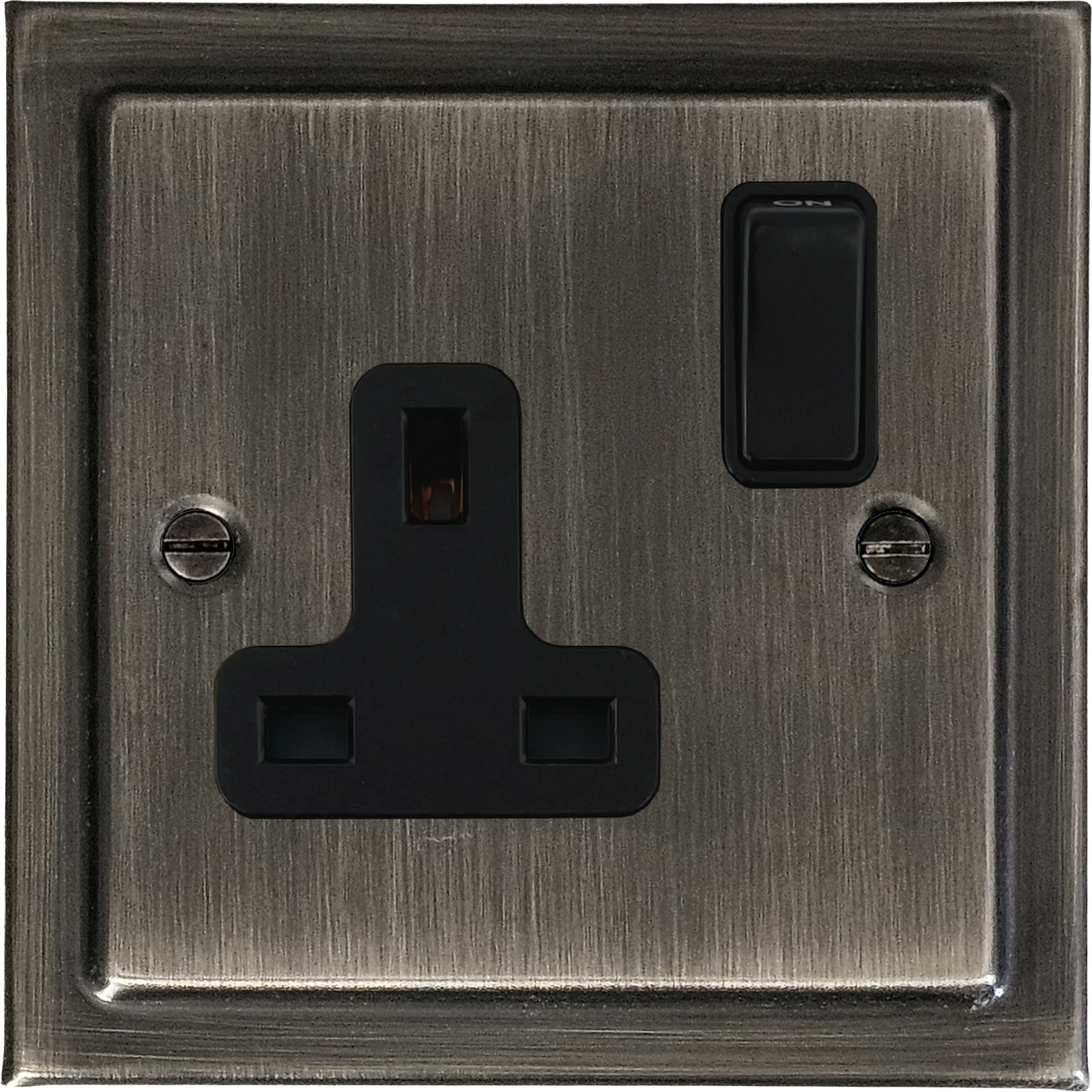 Victorian Antique Nickel 1 Gang Socket