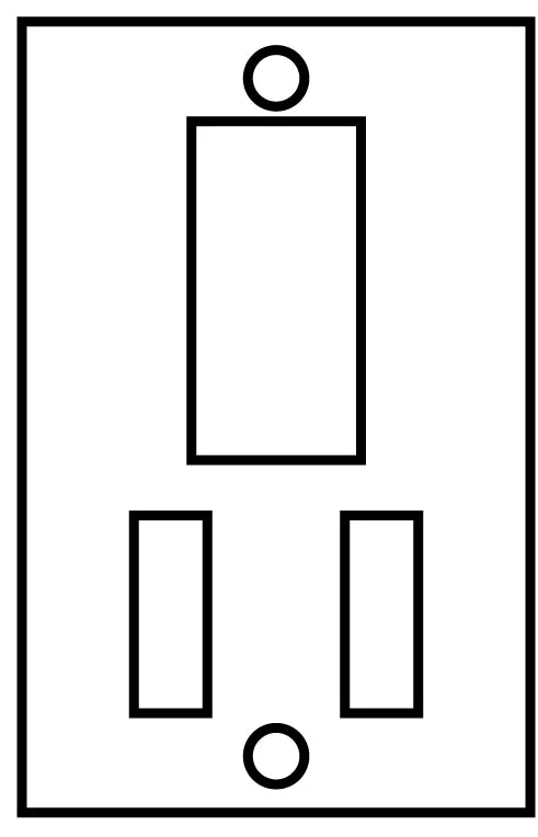 Trimline Satin Brass Shaver Socket (Black Inserts)