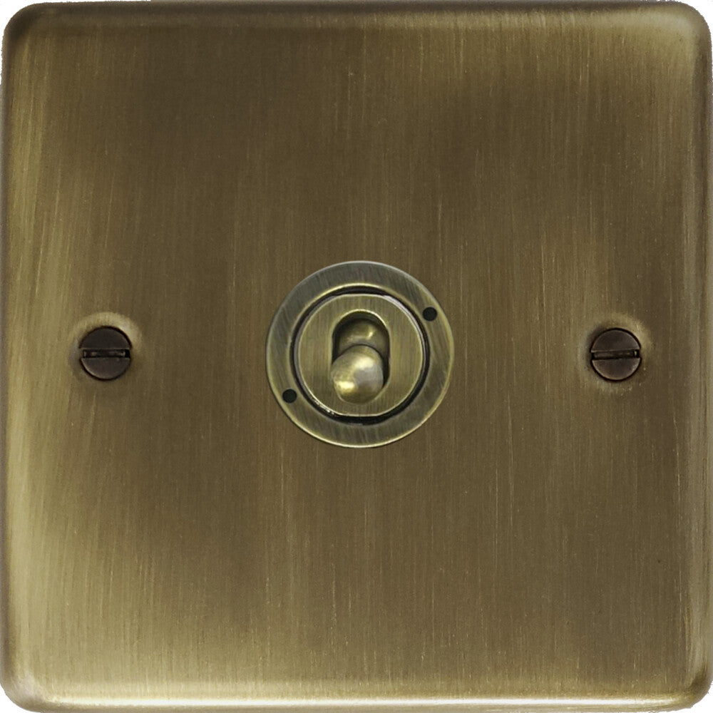 Contour Antique Brass 1 Gang Toggle Switch