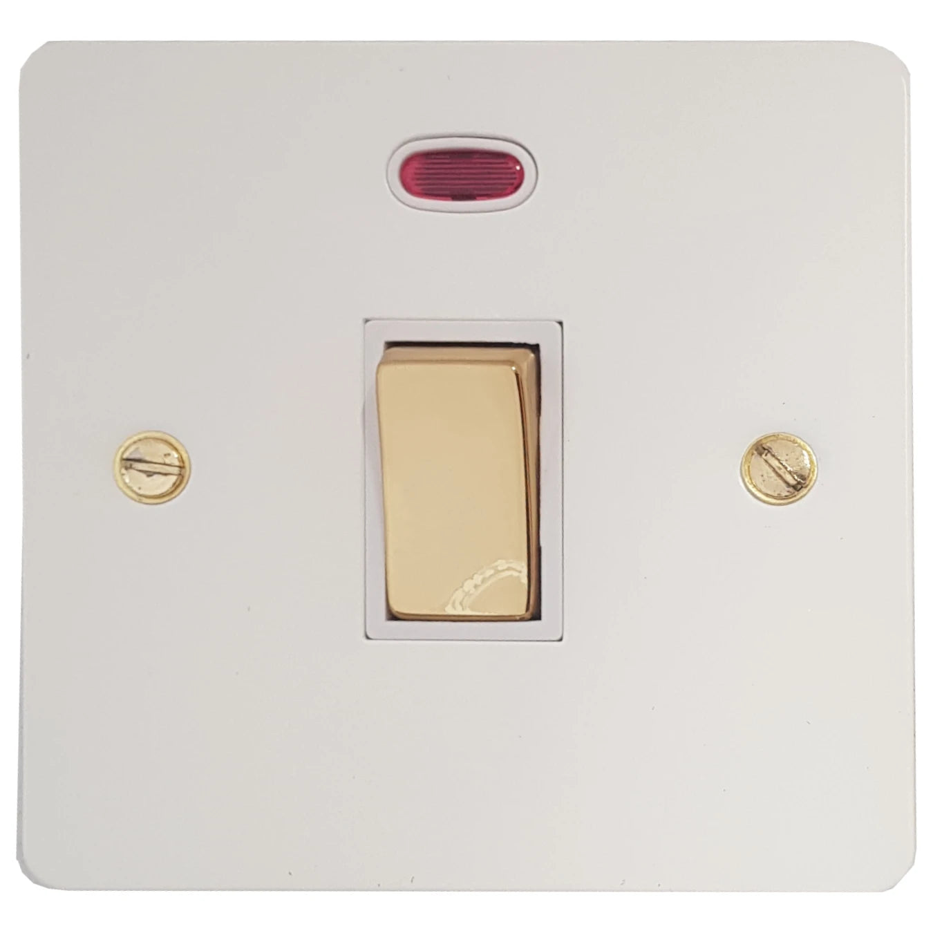 Flat White 20A Dp Switch + Neon