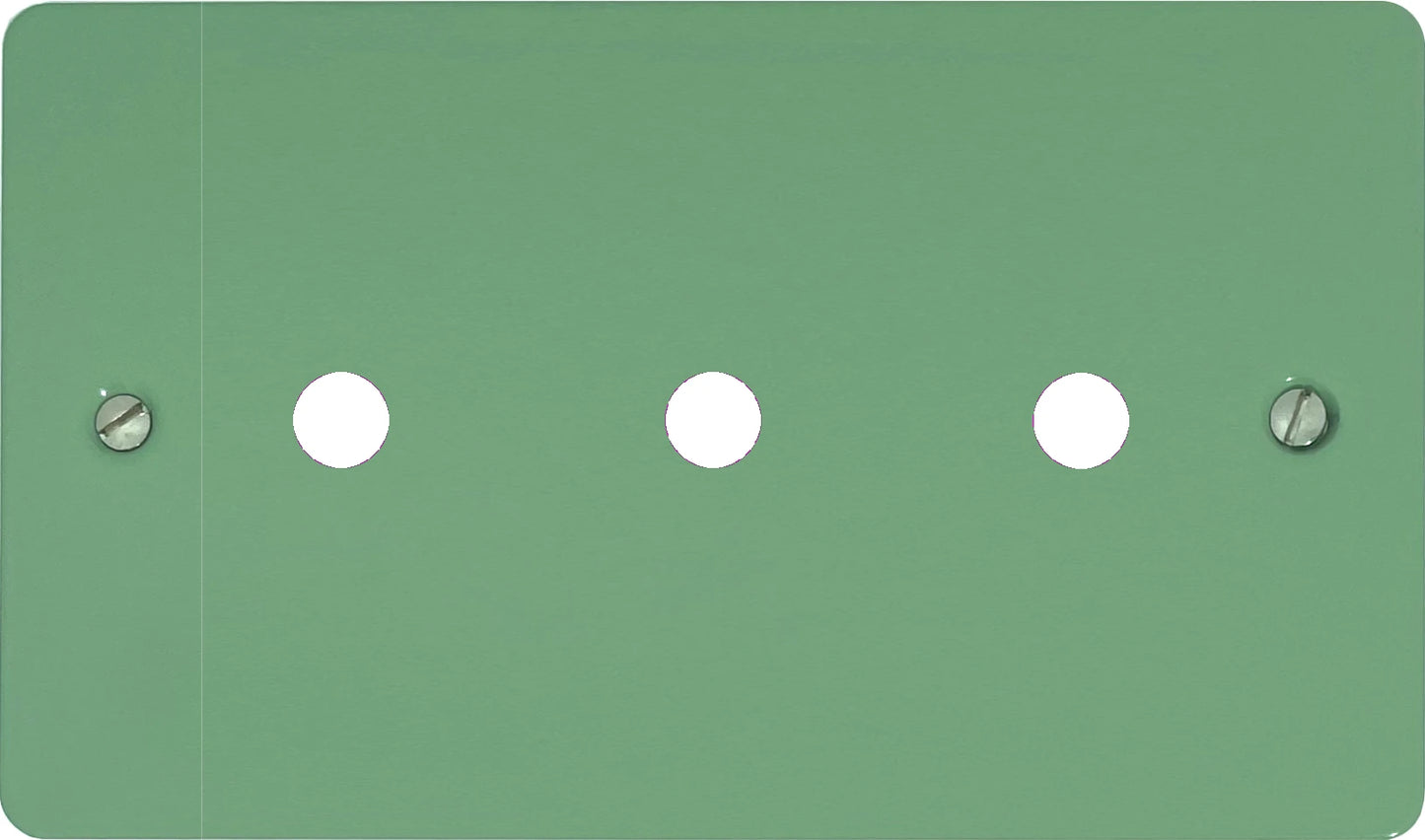 Flat Sage Green 3 Gang Grid Toggle Plate