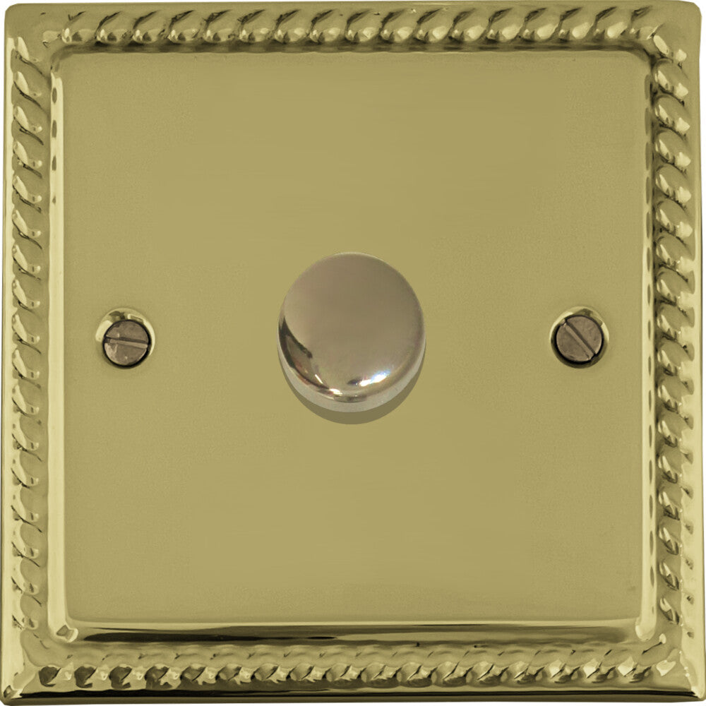 Georgian Polished Brass 120W LED Dimer