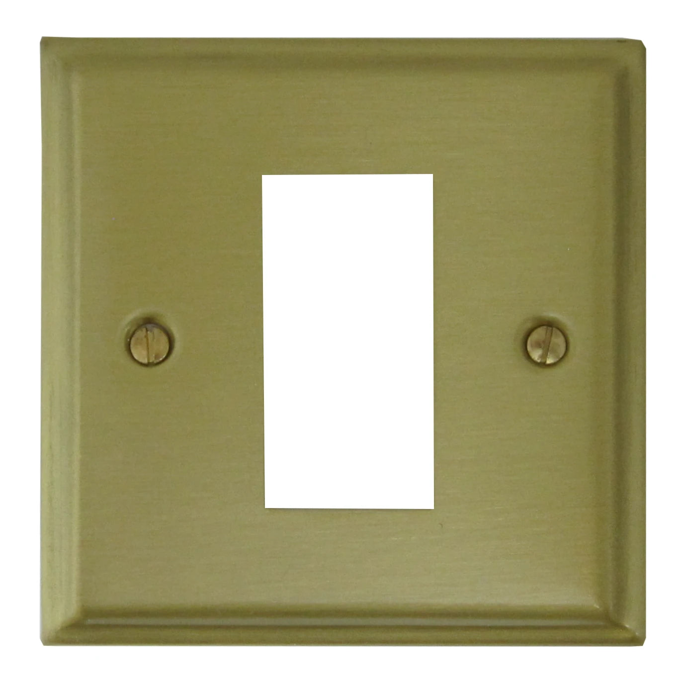 Deco Satin Brass 1 Gang Mod Plate & Frame