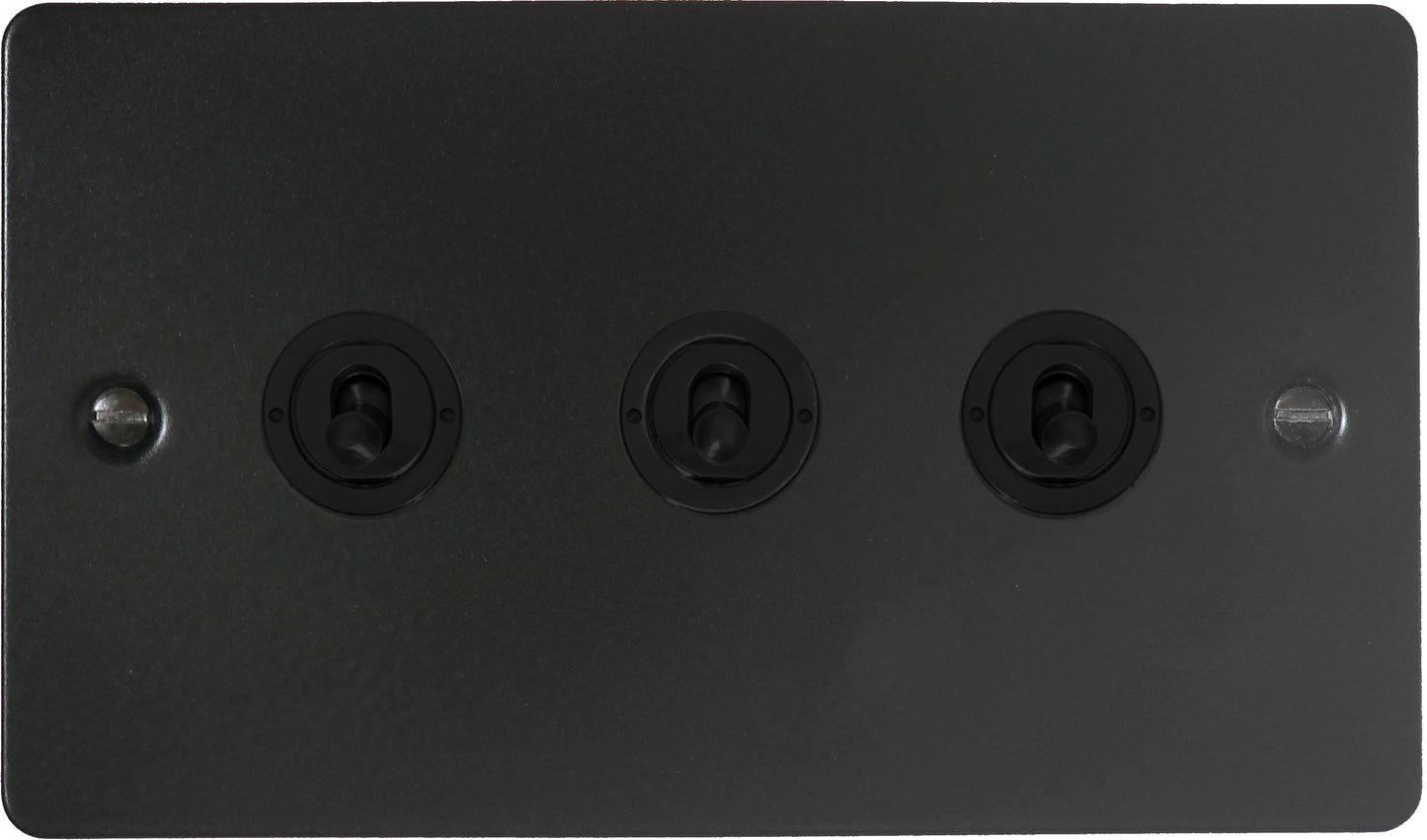 Flat Black 3 Gang Toggle Switch (Flat Black Toggle)