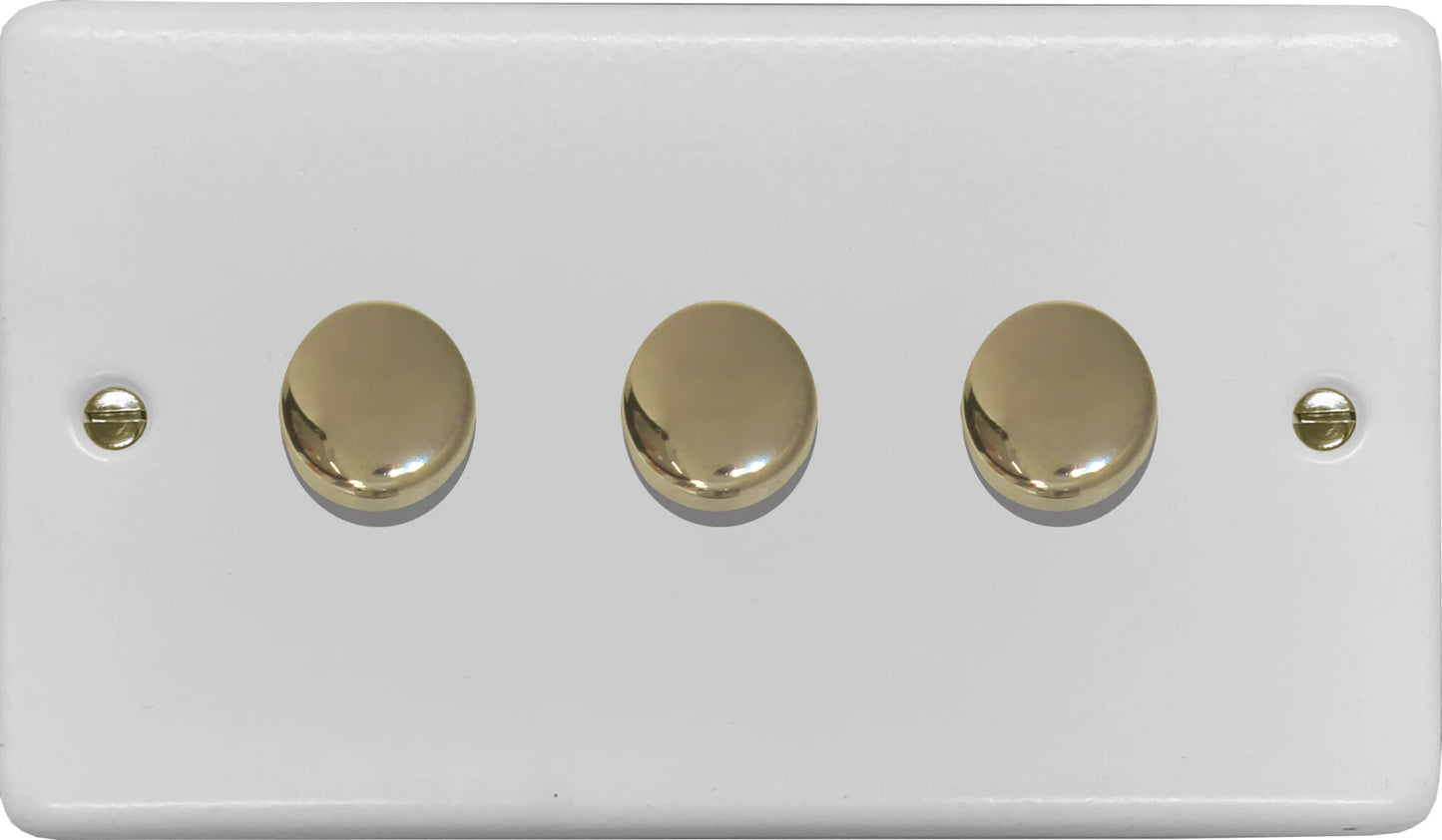 Contour Flat White 3 Gang Dimmer LED
