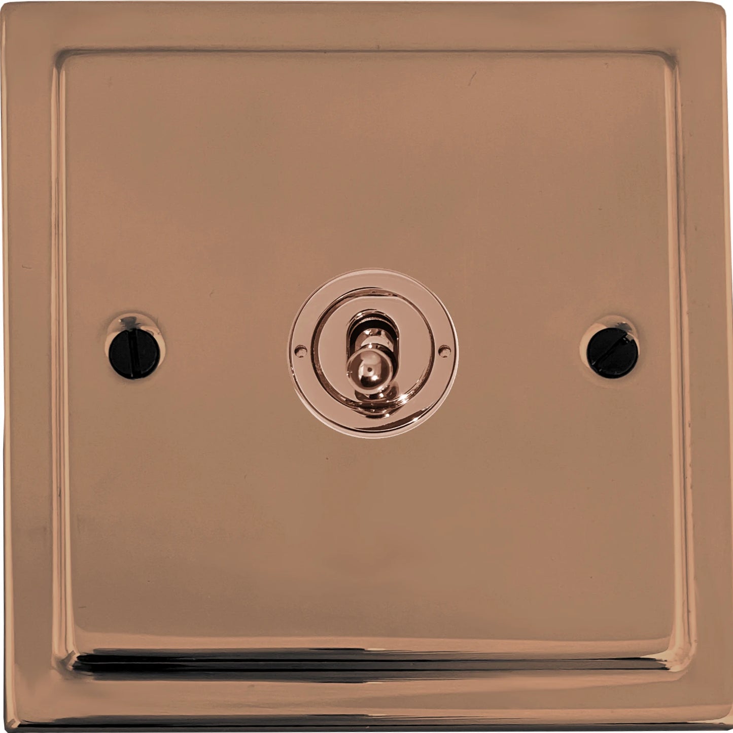 Victorian Polished Copper 1 Gang Toggle