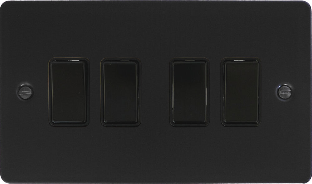 Flat Black 4 Gang Switch