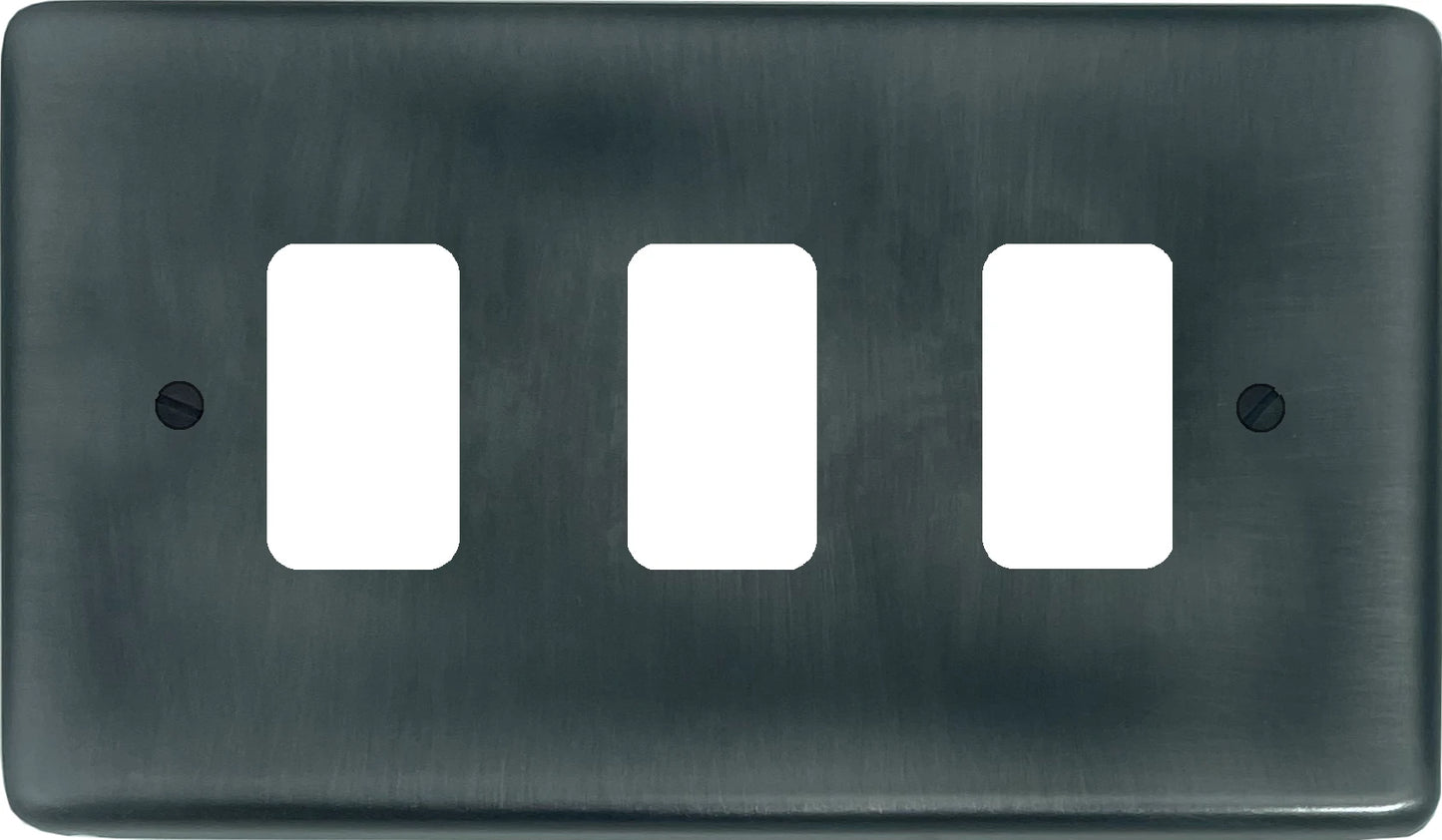 Contour Slate Effect 3 Gang Grid Plate