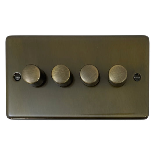 Contour Medium Bronze 4 Gang LED Dimmer