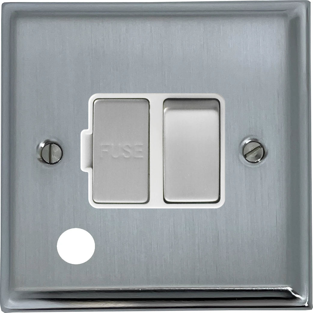 Deco Satin Chrome Swt Fused Spur + Outlet