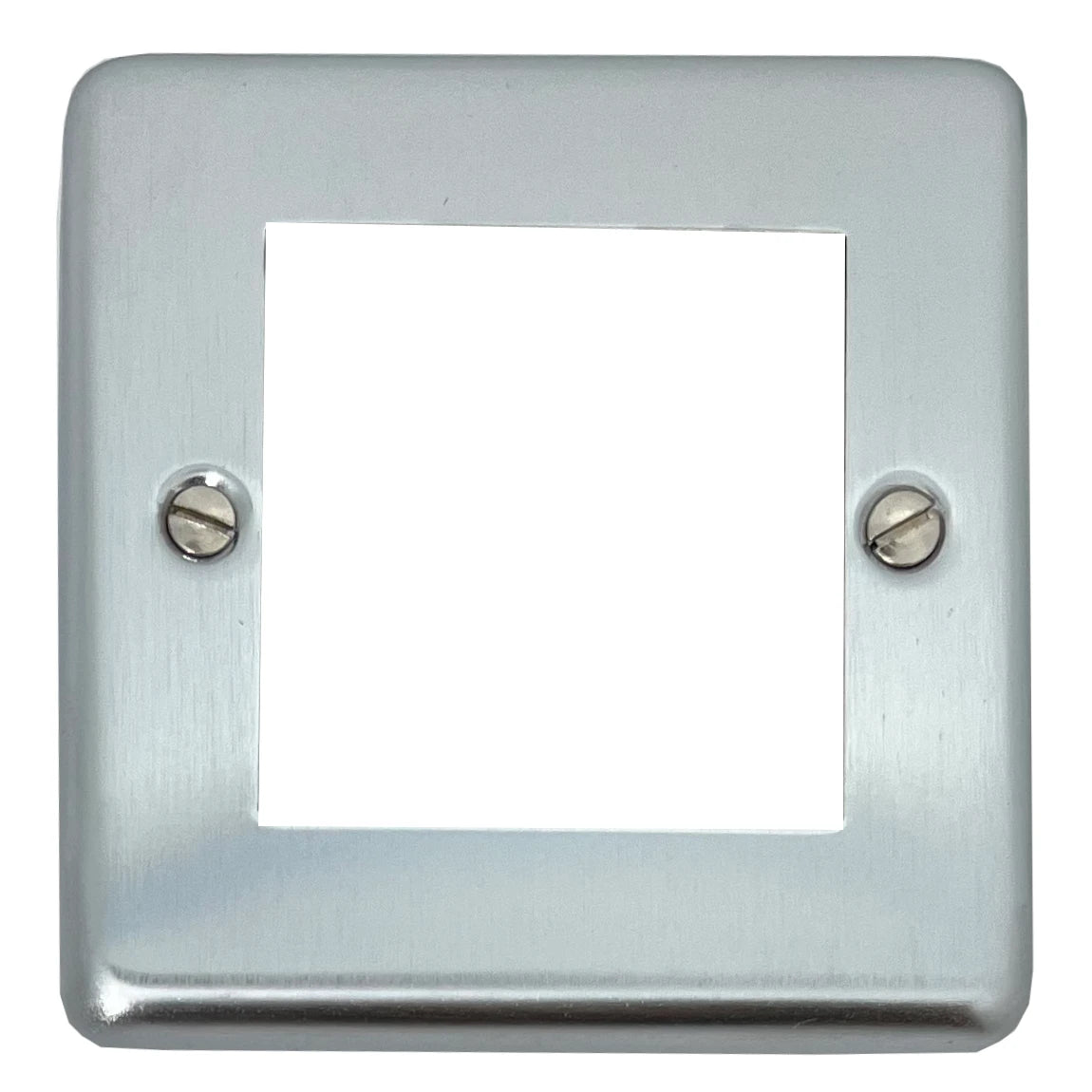 Contour Satin Chrome 1 Gang 2 Mod Euro