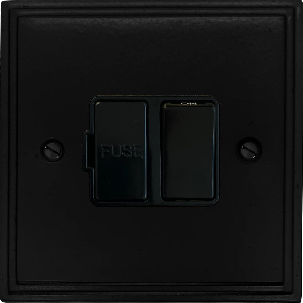 Victorian Flat Black Switched Fused Spur