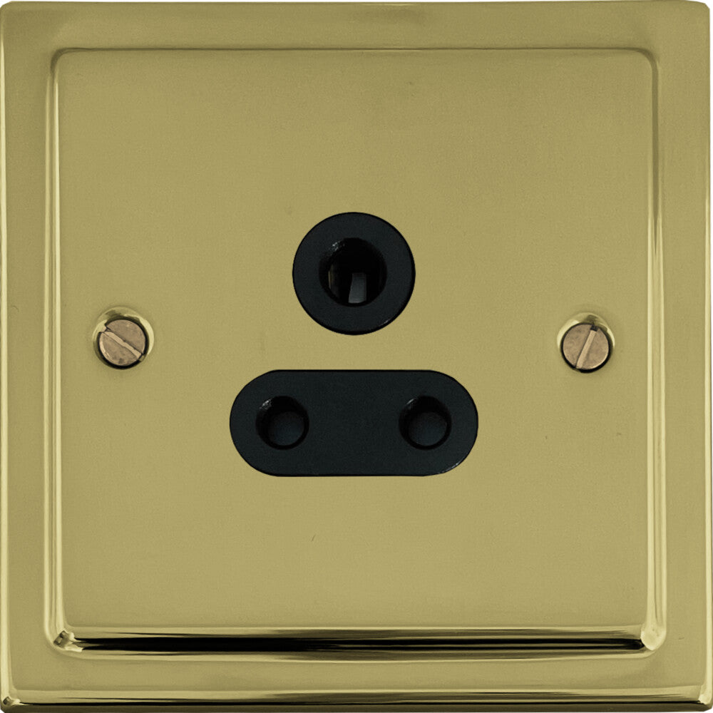 Victorian Polished Brass 5 Amp Socket