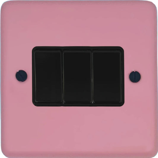 Contour Pink 3 Gang Switch