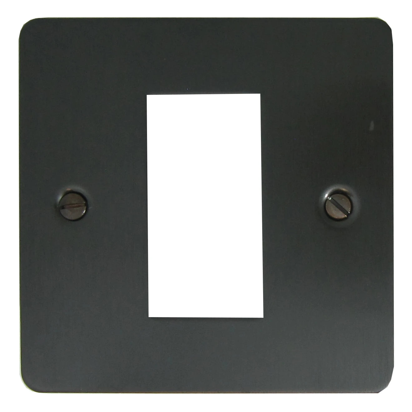 Flat Black Bronze 1 Gang 1 Mod Euro