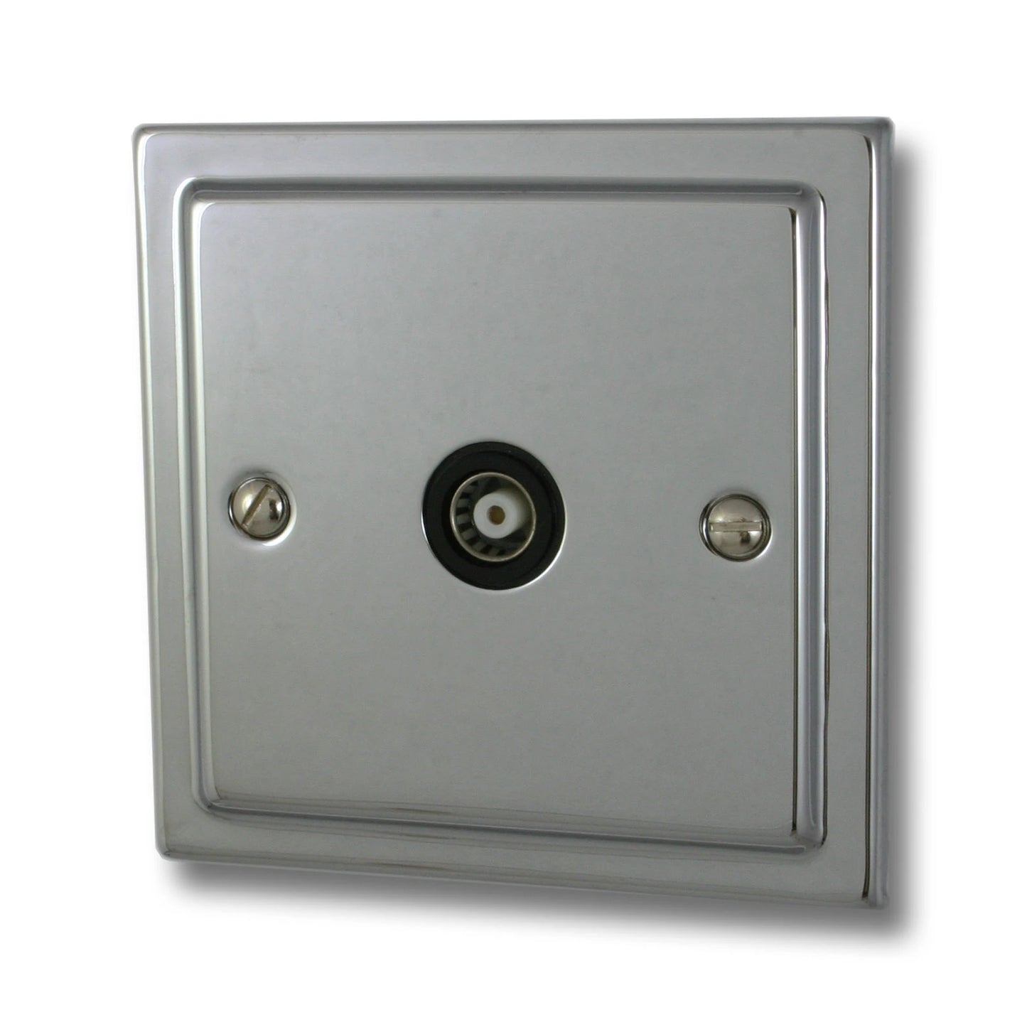 Victorian Polished Chrome 1 Gang Coax Point