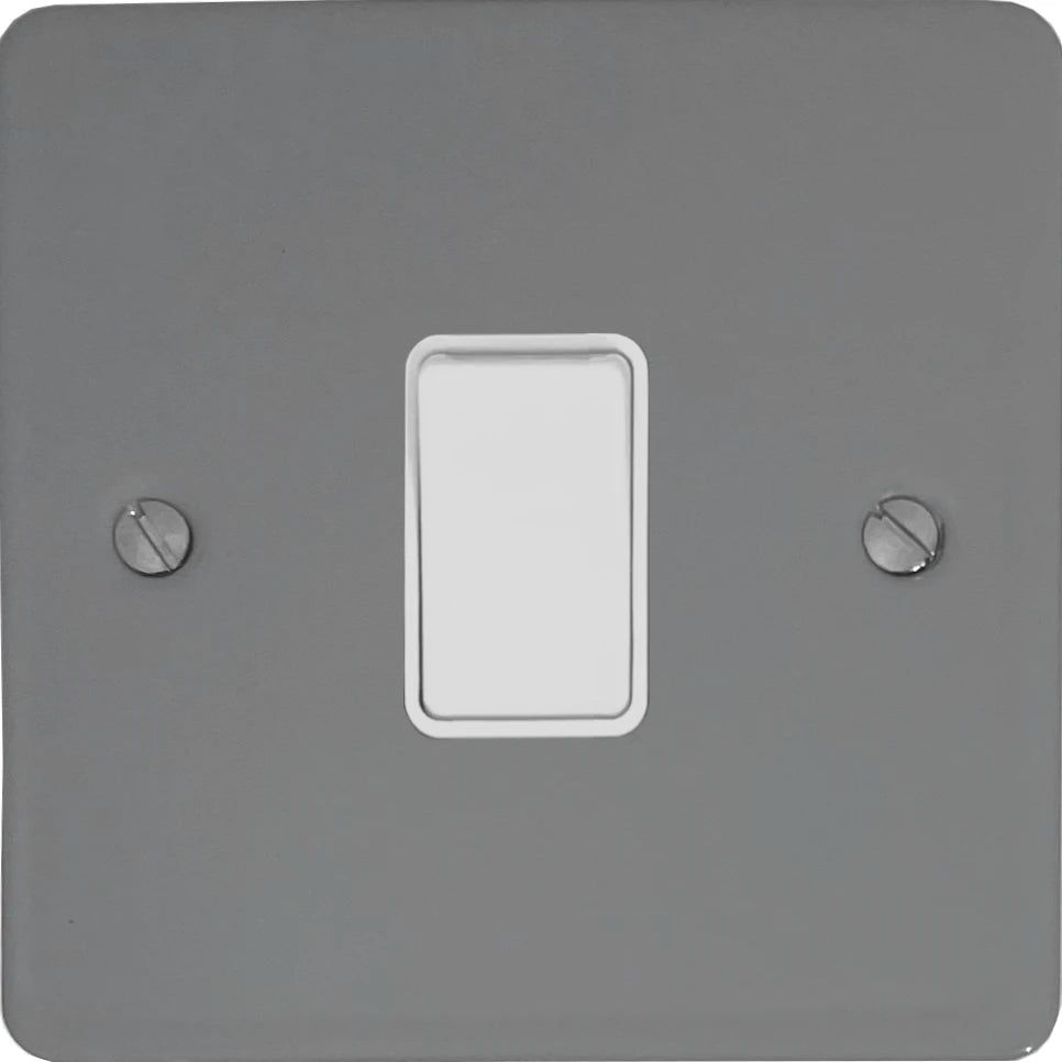 Flat Light Grey 1 Gang 2 Way Switch