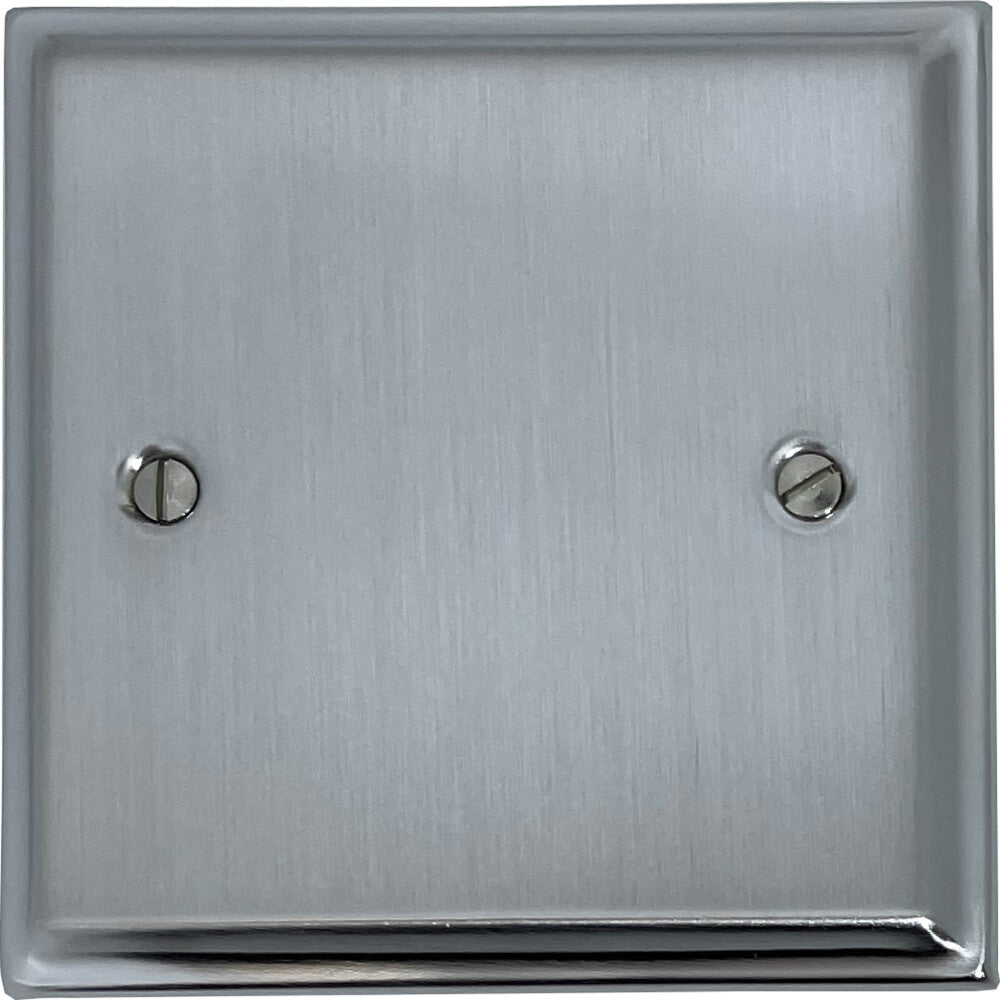 Deco Satin Chrome 1 Gang Blank