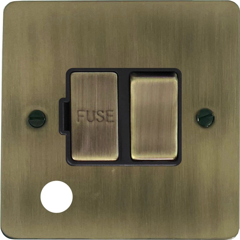 Flat Light Antique Brass Swt. Fused Spur & F/Out