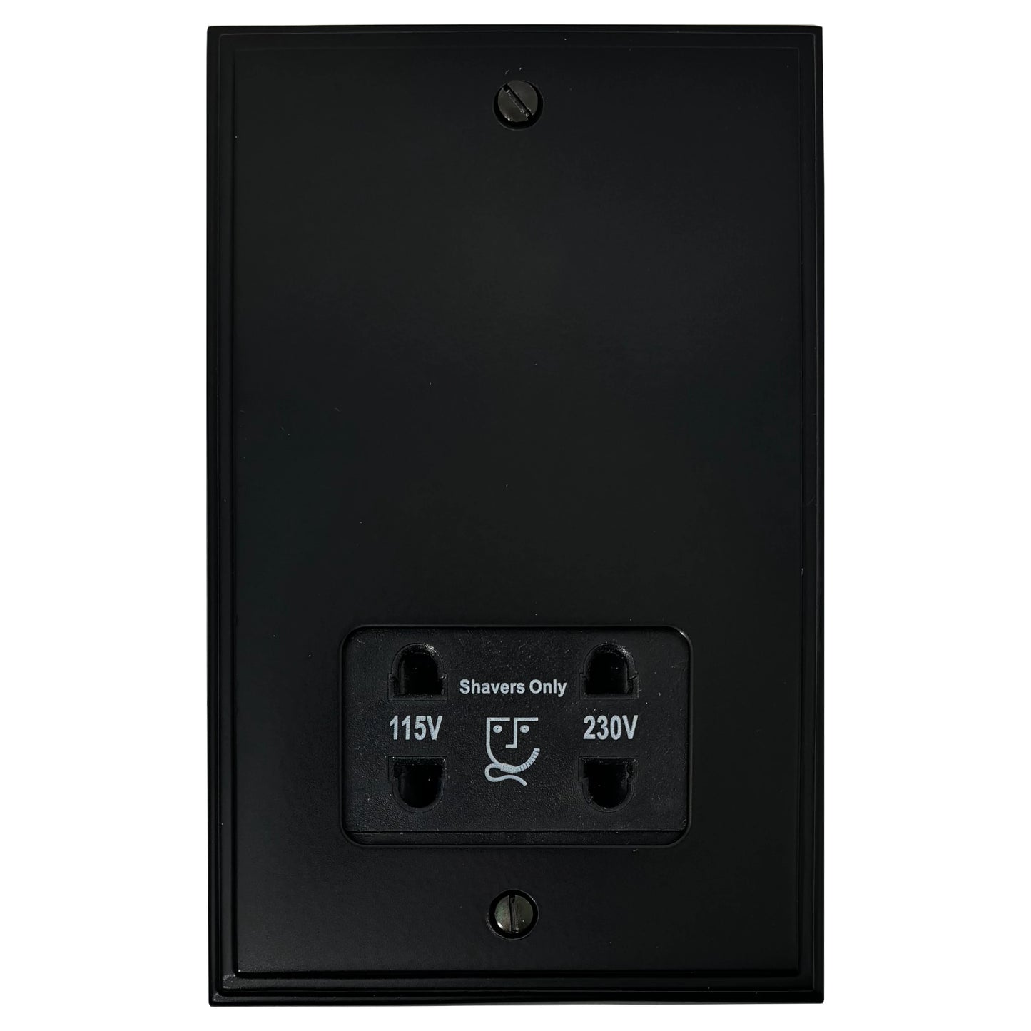 Victorian Flat Black Shaver Socket