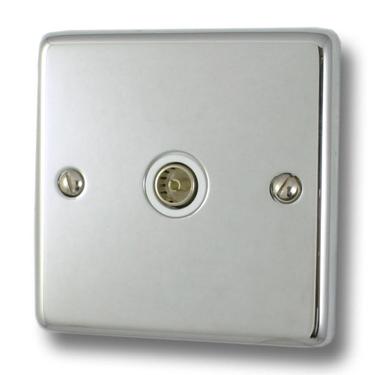 Contour Polished Chrome 1 Gang Coax Point