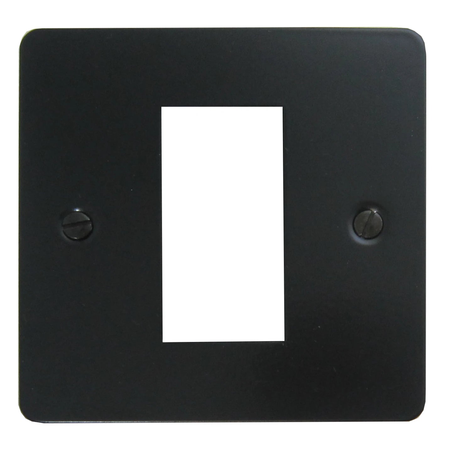 Flat Black 1 Gang 1 Module Plate
