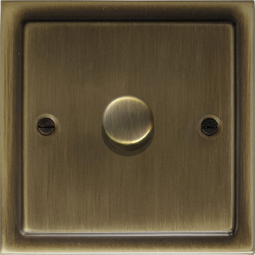 Victorian Antique Brass 1 Gang LED Dimmer