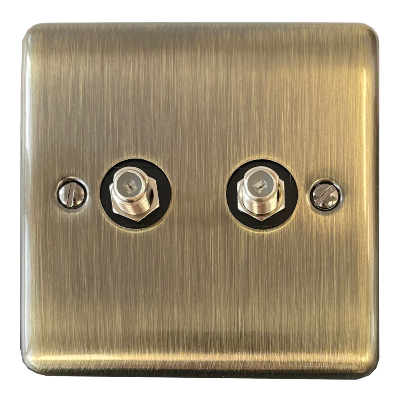 Antique Brass Double Satellite Socket