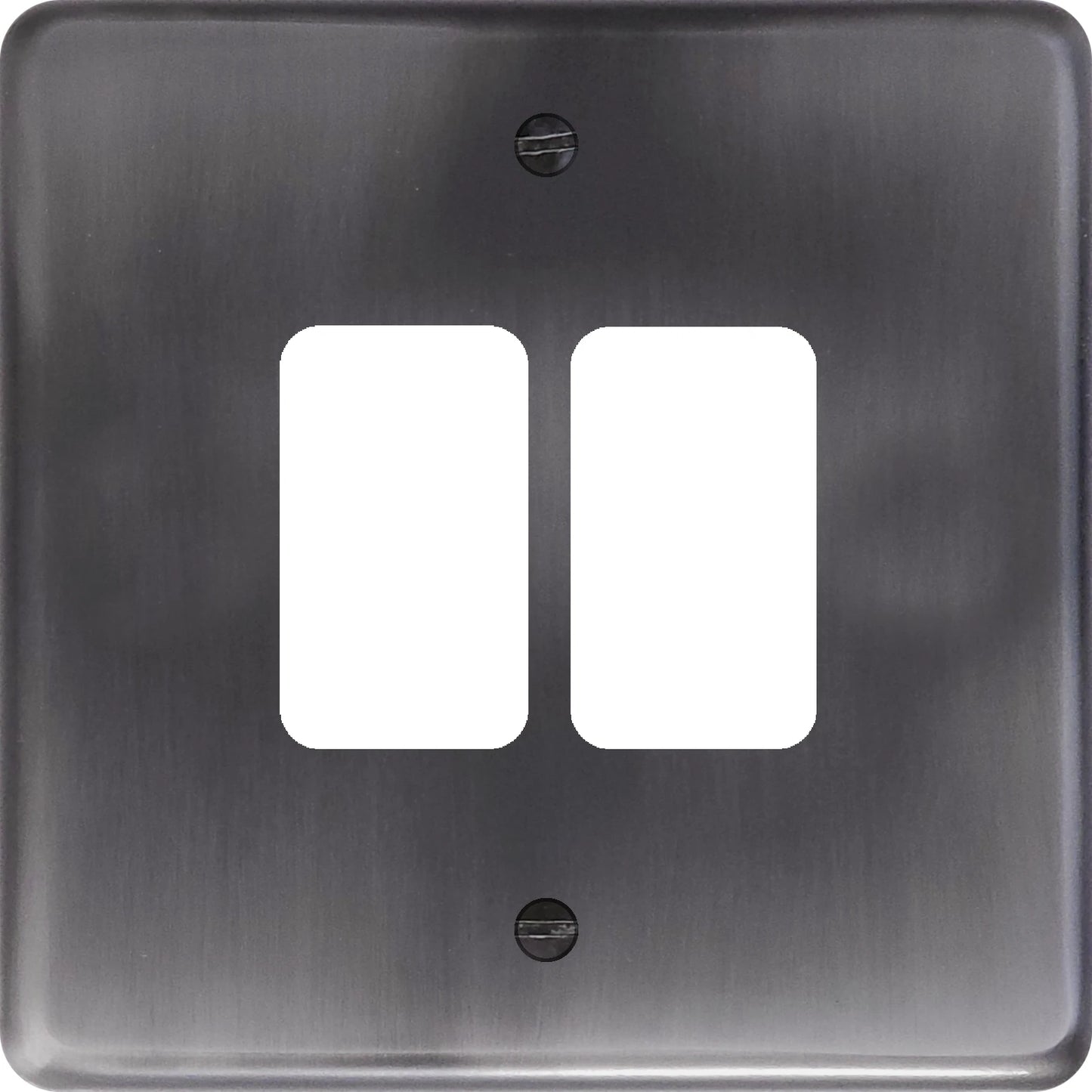 Contour Slate Effect 2 Gang Grid Plate