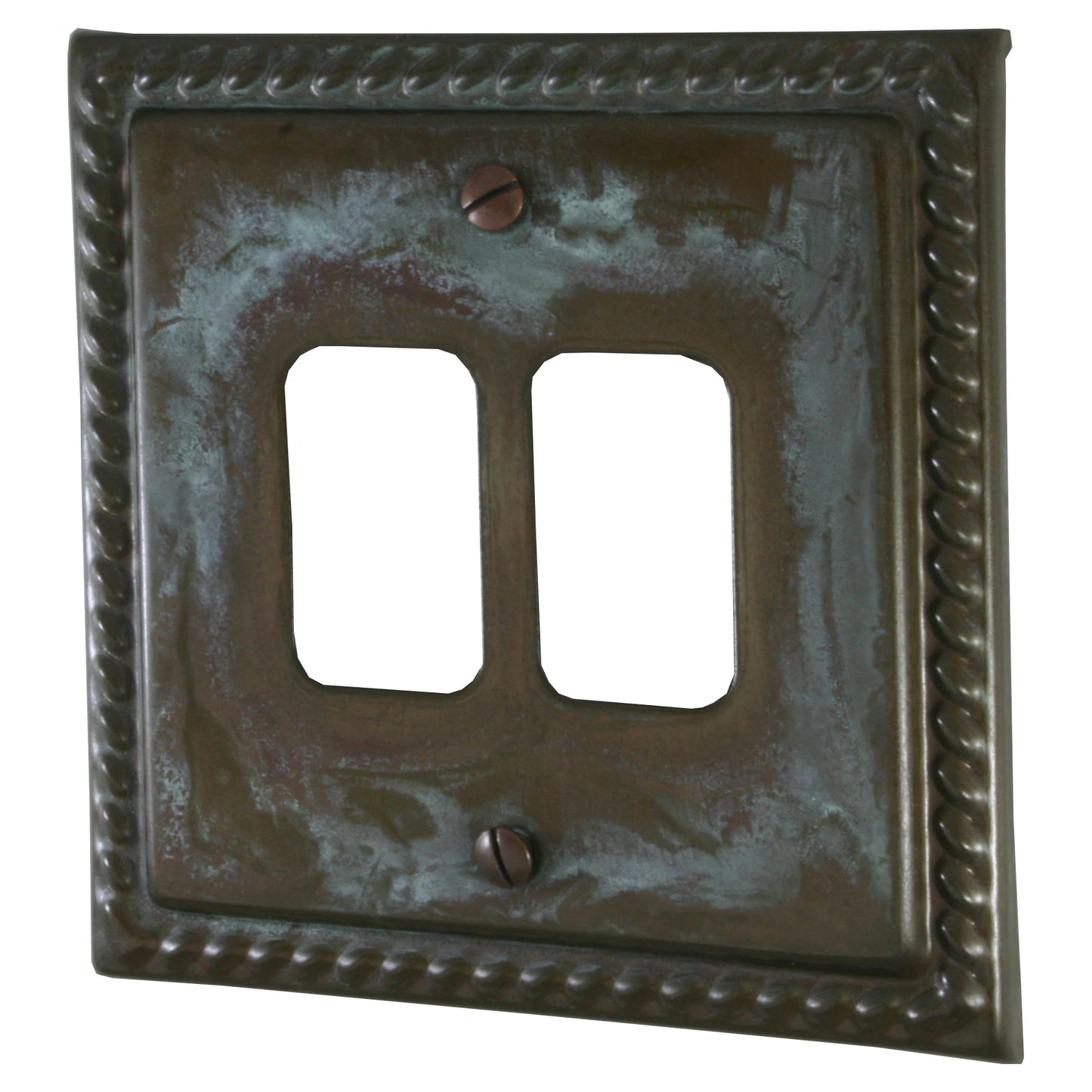 Georgian Verdigris 2 Gang Grid Plate