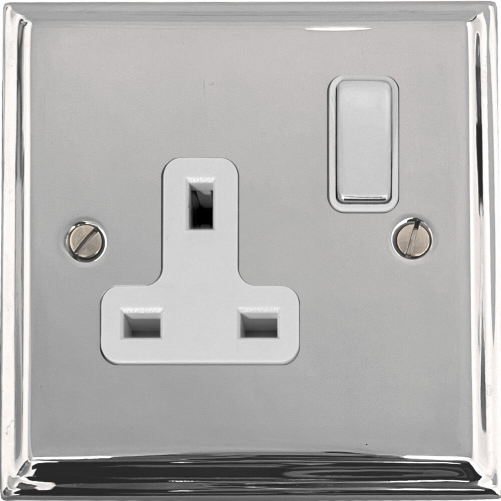 Deco Polished Chrome 1 Gang Socket