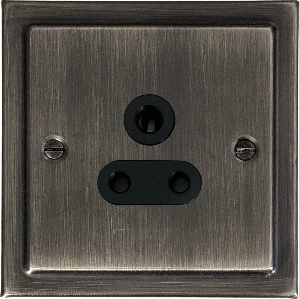 Victorian Antique Nickel 5 Amp Socket