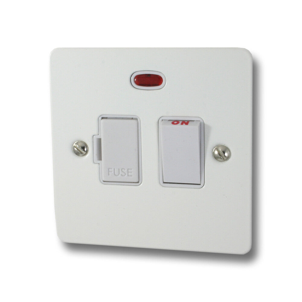 Flat White Switch Fused Spur + Neon