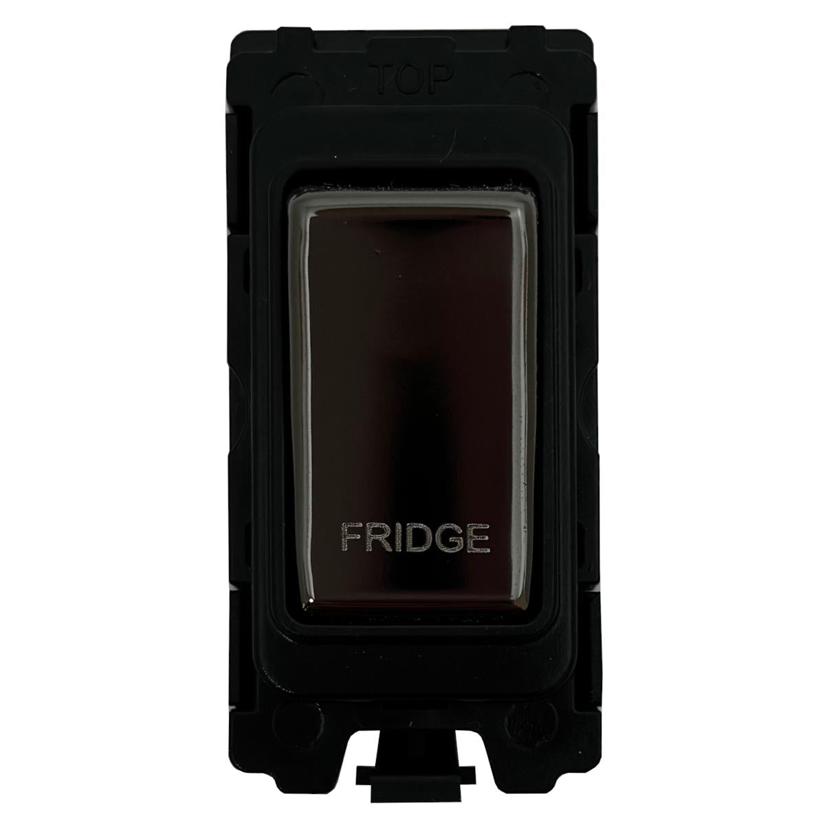 20A DP Switch - Engraved - Fridge - Black Nickel Switch