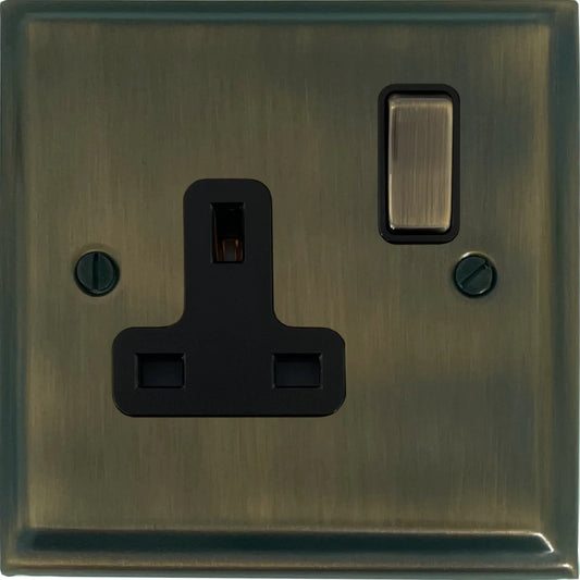 Deco Antique Brass 1 Gang Socket (Brass Switch)